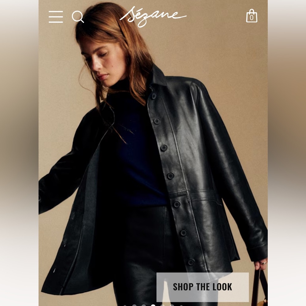 RARE 😍 Sezane Will Leather Jacket NWT